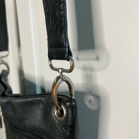 Margot Black Leather Multi Zip Crossbody Purse - Picture 4 of 8